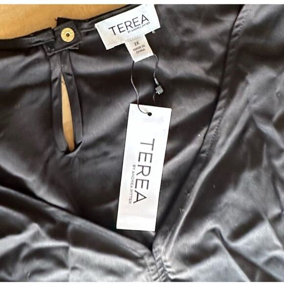 TEREA‎ NWT Women's Jayla Black Cutout Midi Swing Dress Sz 2XL - Picture 4 of 4